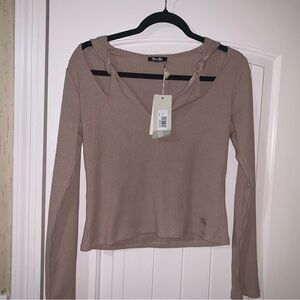 Miss Me Long Sleeve Ribbed Top